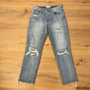 Pistola | Distressed light wash crop denim jeans Women’s size 26 button fly